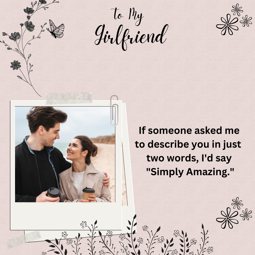 To My Girlfriend Simply Amazing Message Card