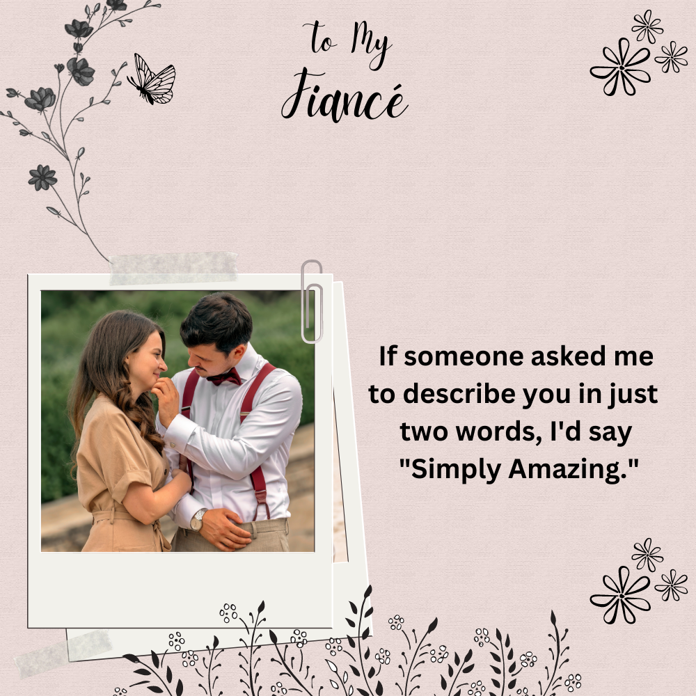 To My Fiancé Simply Amazing Message Card