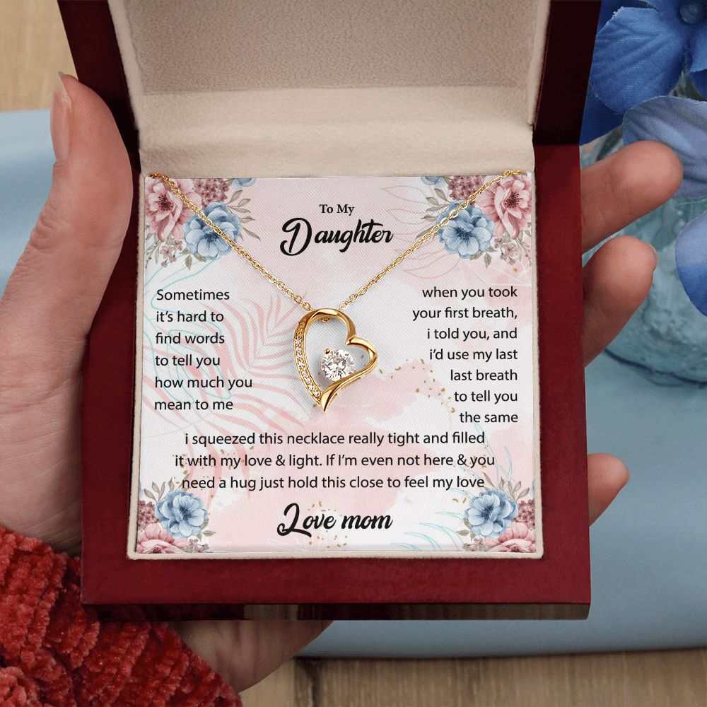 To My Daughter Forever Love Necklace