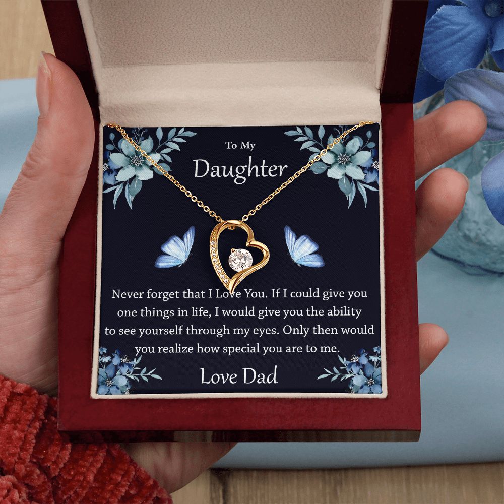 To My Daughter Never Forget That I Love You Necklace