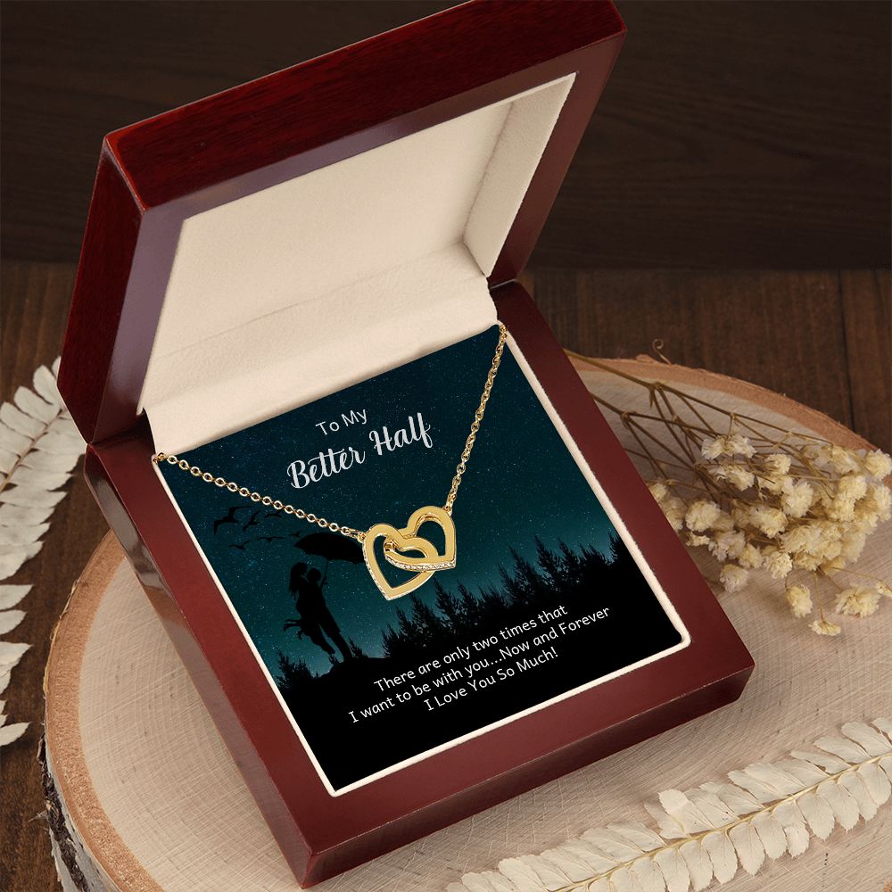 Necklace For My Better Half Two Hearts