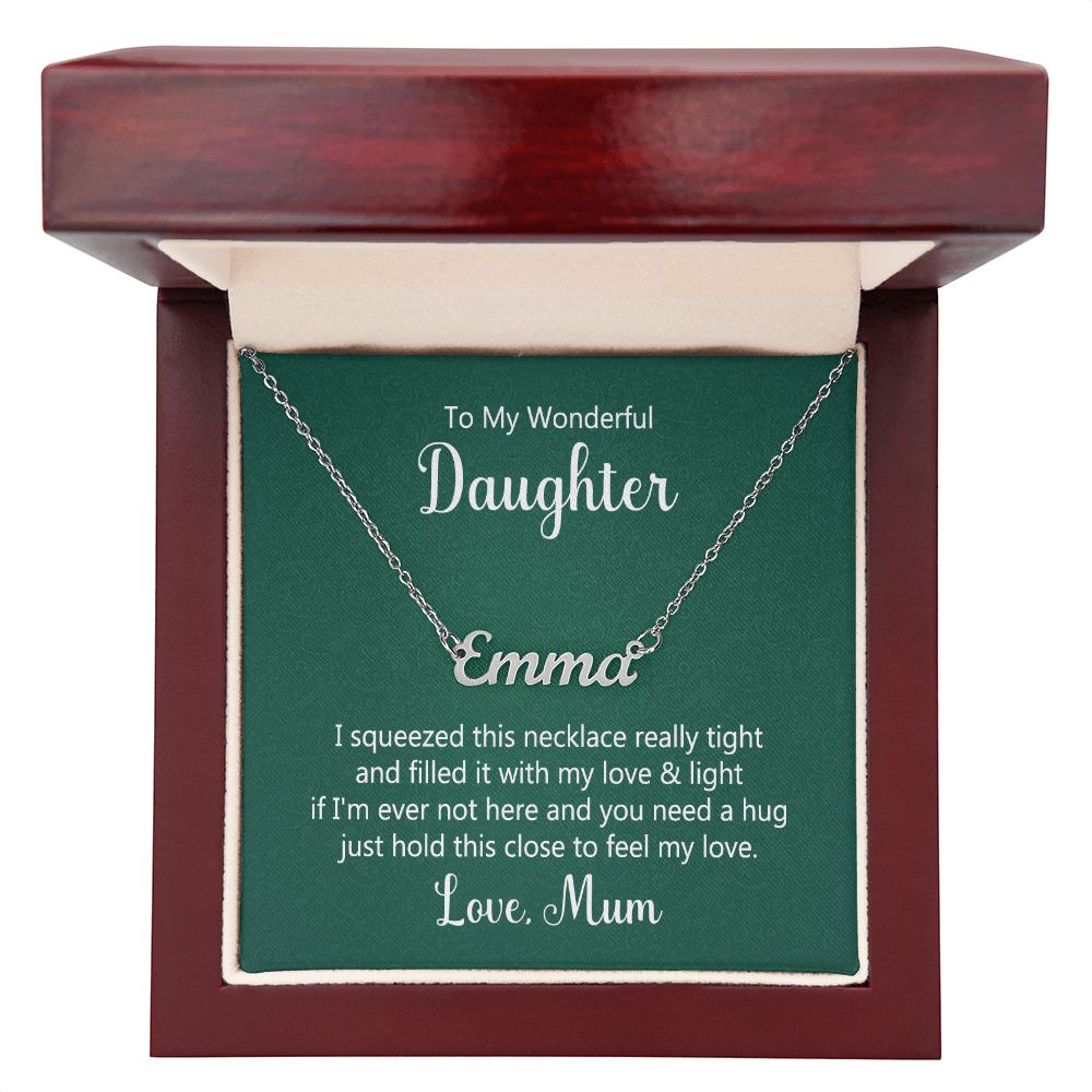 Custom Name Necklace To My Wonderful Daughter