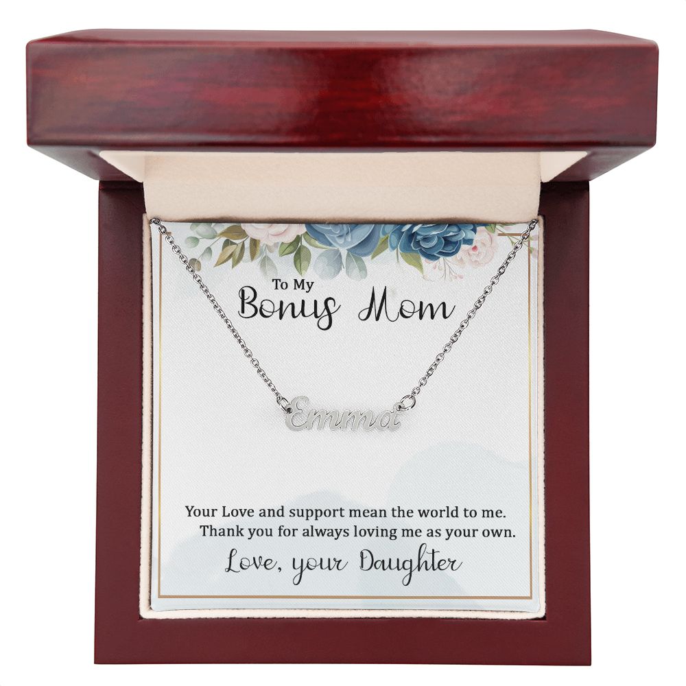 Custom Name Necklace - To My Bonus Mom