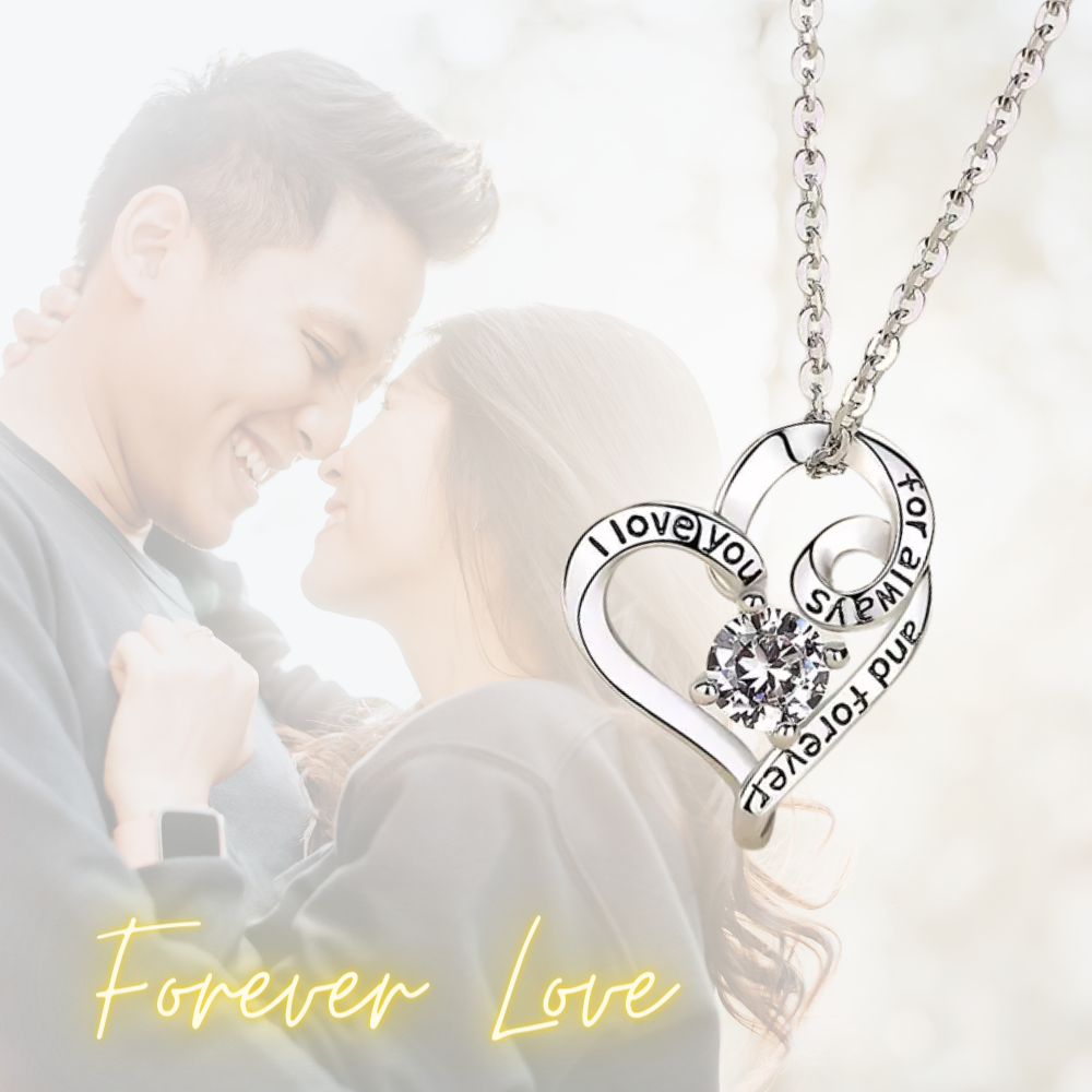 Personalized Happy Anniversary Forever Love Sterling Silver Necklace Full Picture