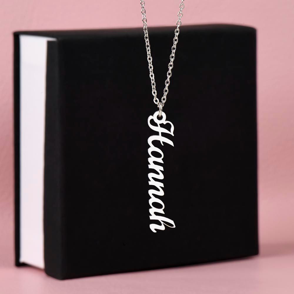 Vertical Personalized Name Necklace