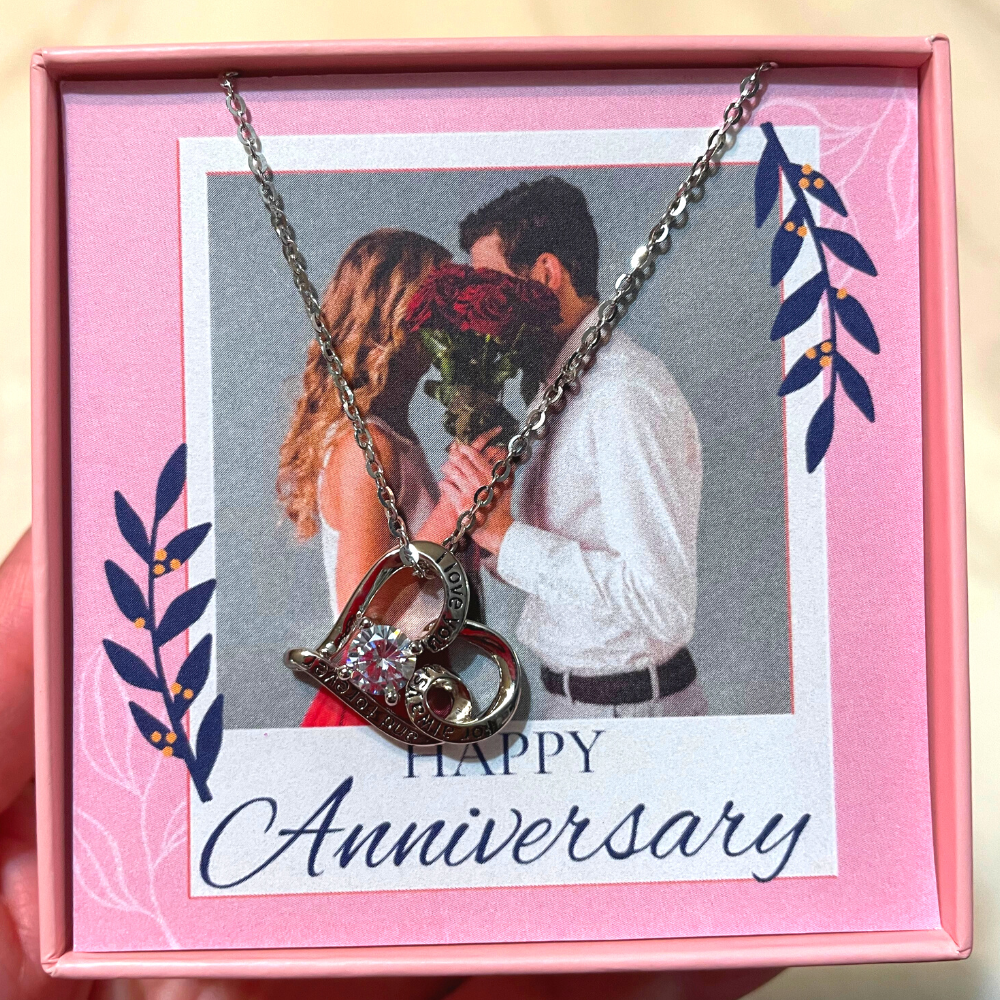 Happy Anniversary My Love Forever Sterling Silver Necklace