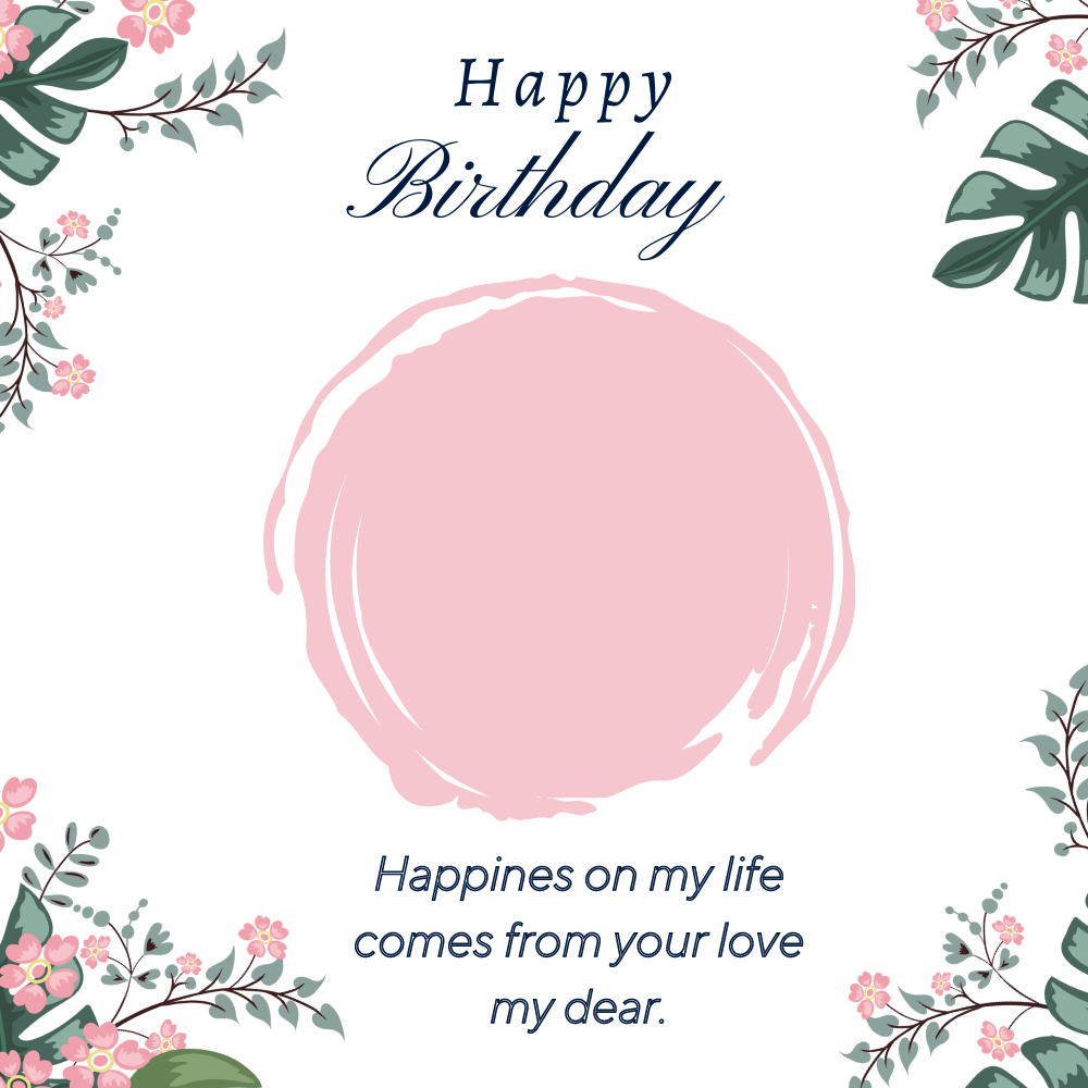 Happy Birthday - Happiness on my life comes from your love