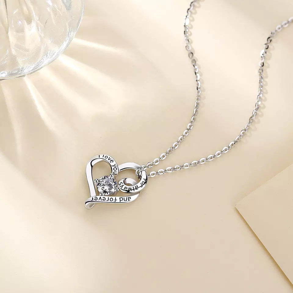 Forever Love  Sterling Silver Necklace