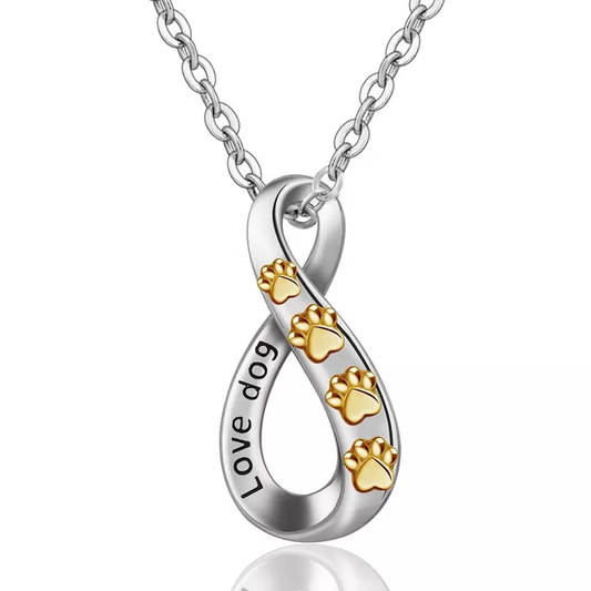 Love Dog  For Infinity  Sterling Silver Necklace