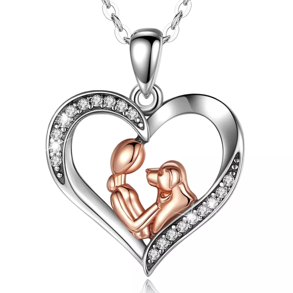 Puppy Love  Sterling Silver Necklace