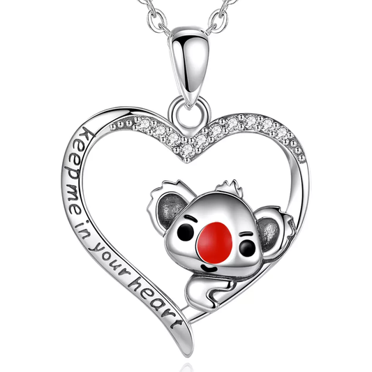 Cute Koala Bear  Sterling Silver Necklace