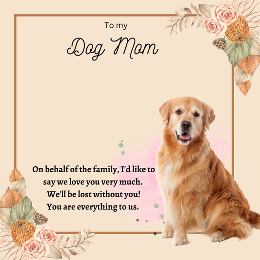 To My Dog Mom You're Everything To Us Message Card 18