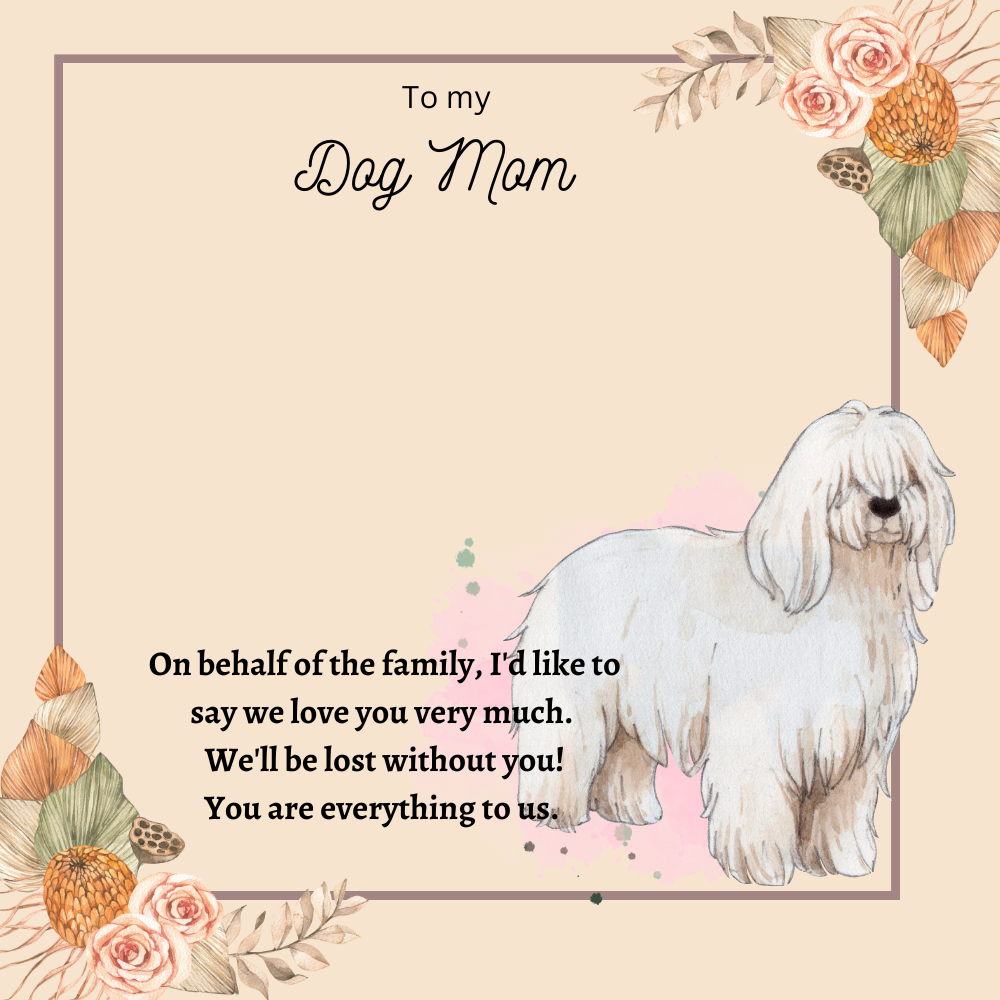 To My Dog Mom You're Everything To Us Message Card 20