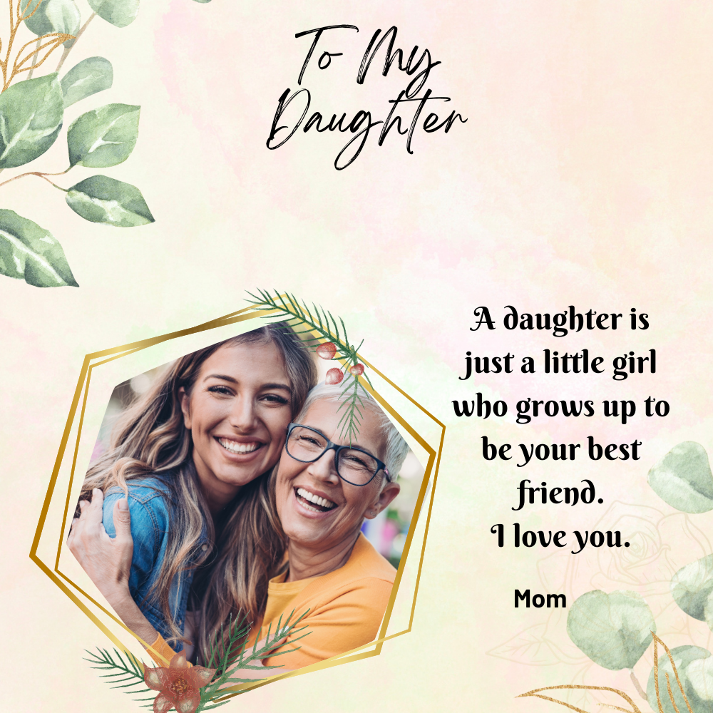 To My Daughter Message Card