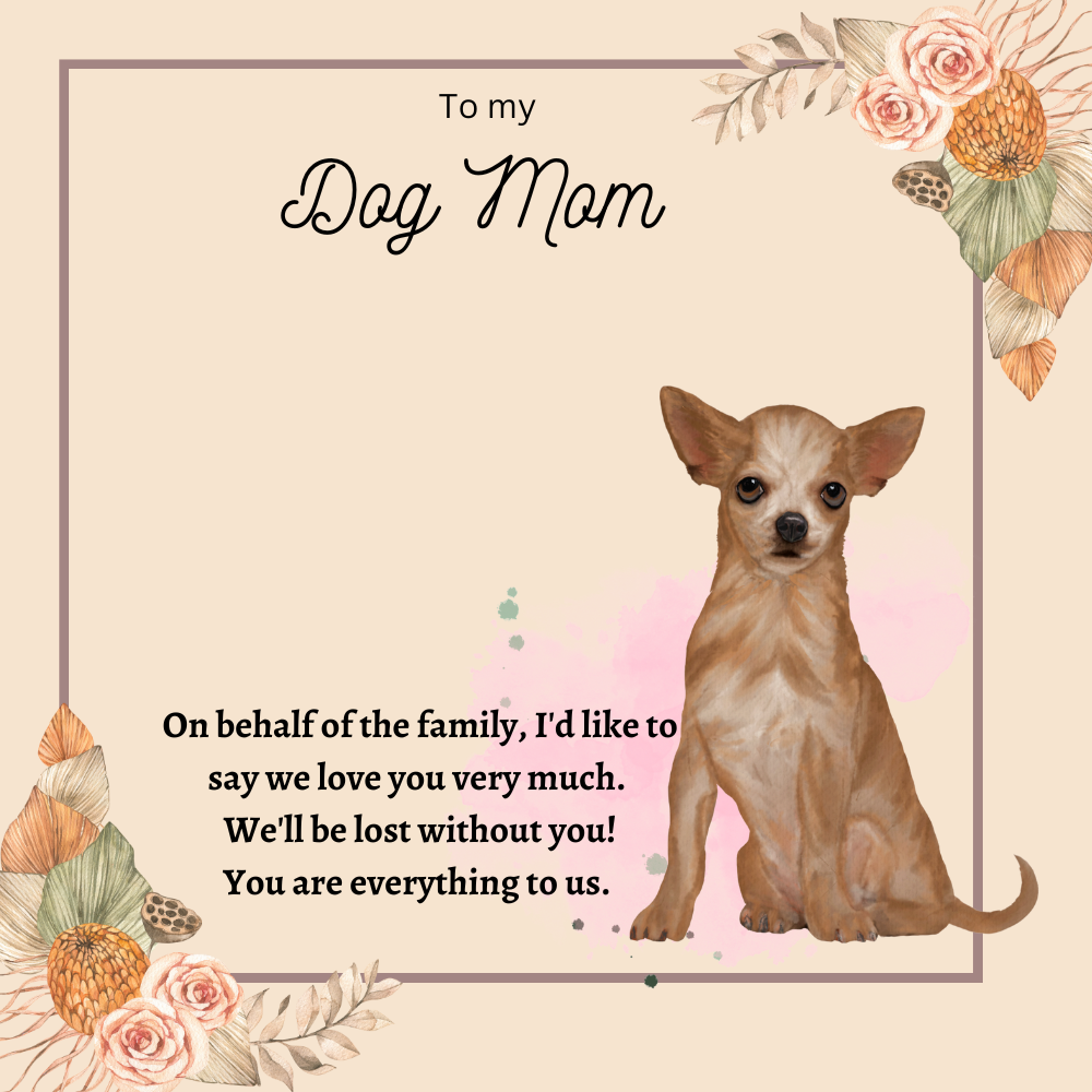 To My Dog Mom You're Everything To Us Message Card 24