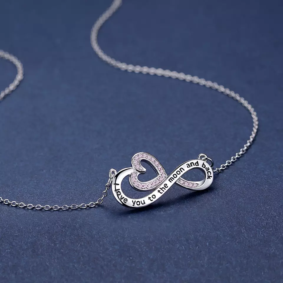 Infinity Love  Sterling Silver Necklace