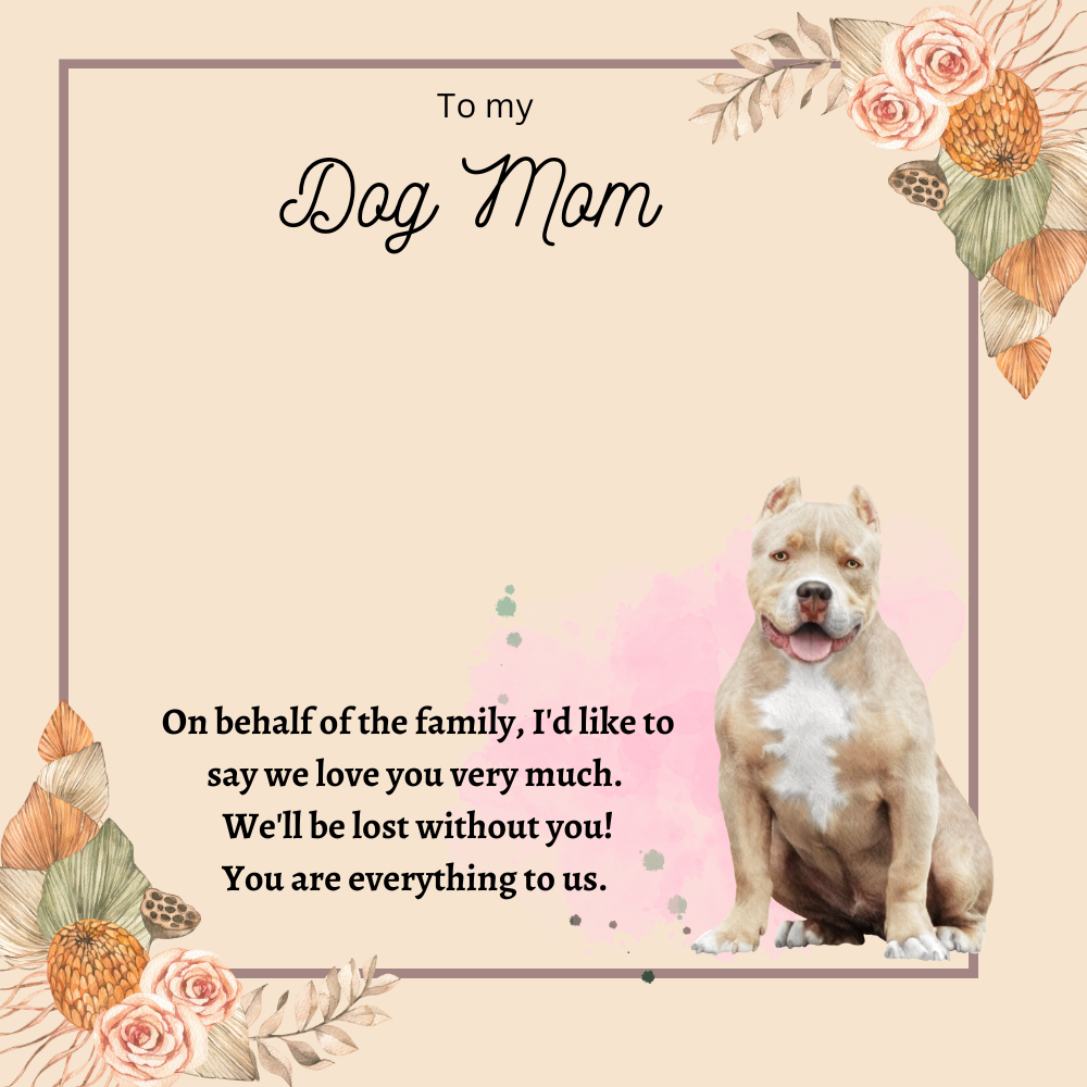 To My Dog Mom You're Everything To Us Message Card 29