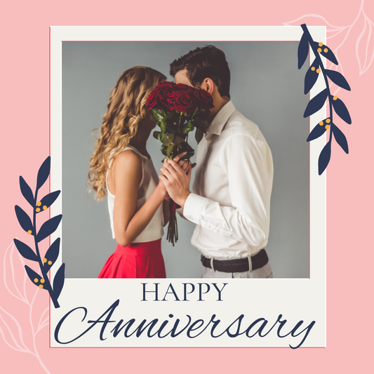 Simple Happy Anniversary Pink Message Card