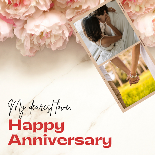 My Dearest Love Happy Anniversary Message Card