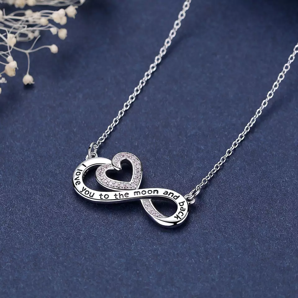 Infinity Love  Sterling Silver Necklace