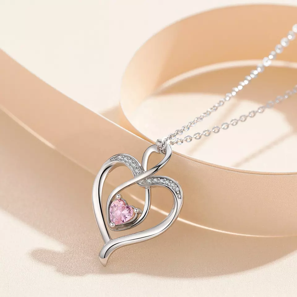 Romantic Heart  Sterling Silver Necklace