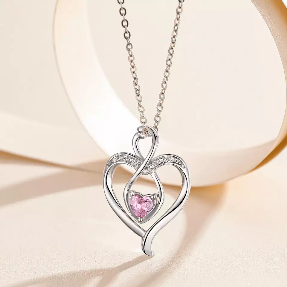 Romantic Heart  Sterling Silver Necklace