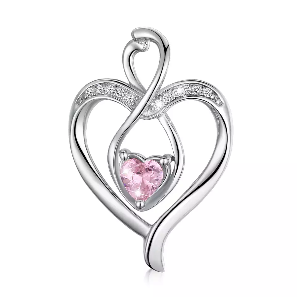 Romantic Heart  Sterling Silver Necklace