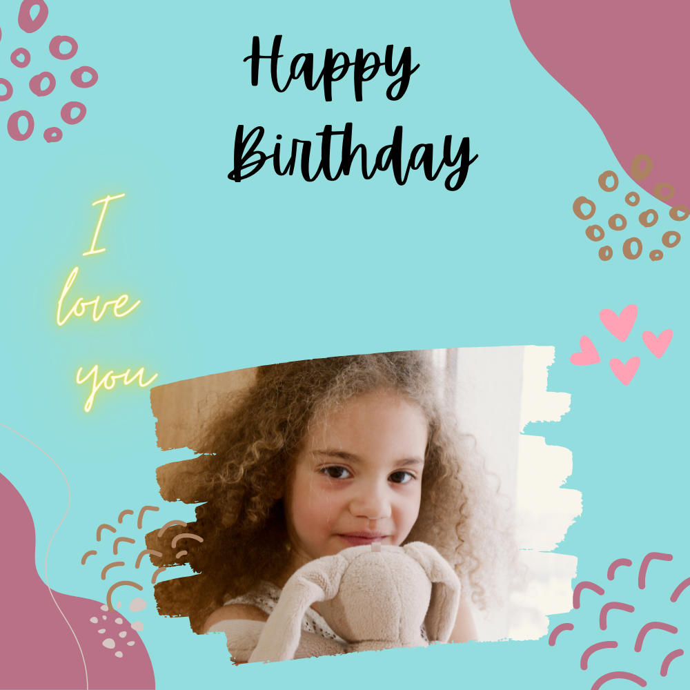 Simple Happy Birthday Message Card to Grandchild