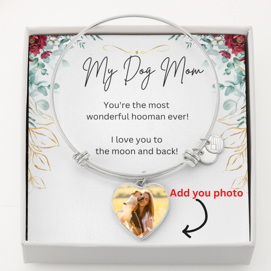 Personalized Photo Heart Bangle