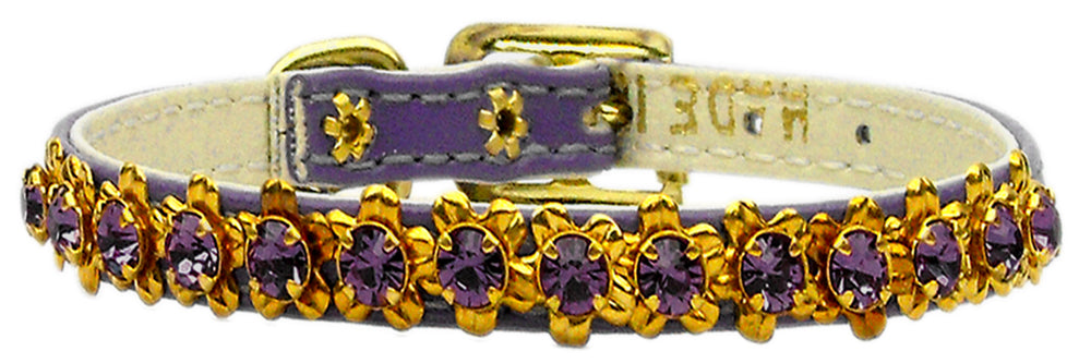 Hampton Crystal Flower Dog Collar