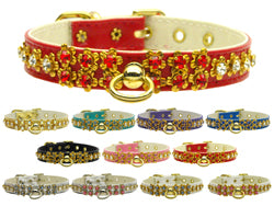 Sunburst Flower Crystal Collar