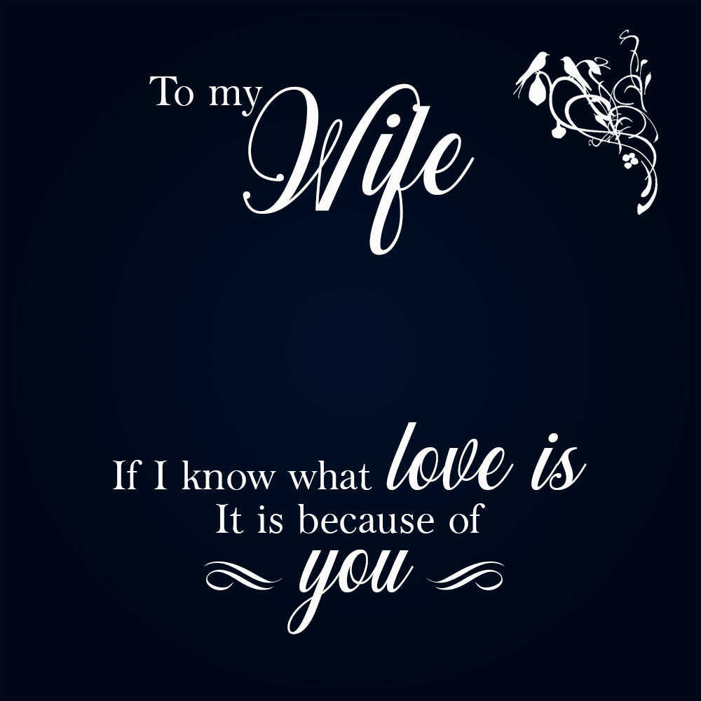 To My Wife I Know What Love is Because of You Message Card