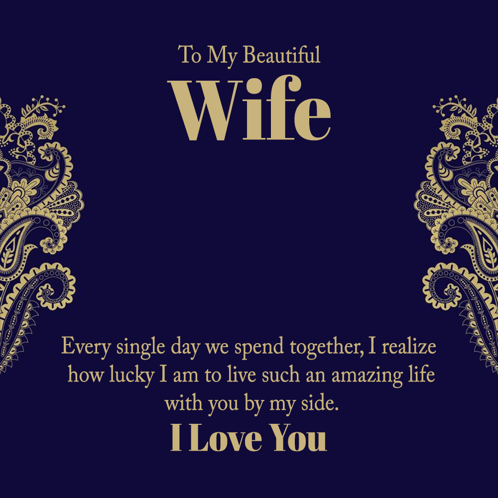 To My Beautiful Wife Message Card