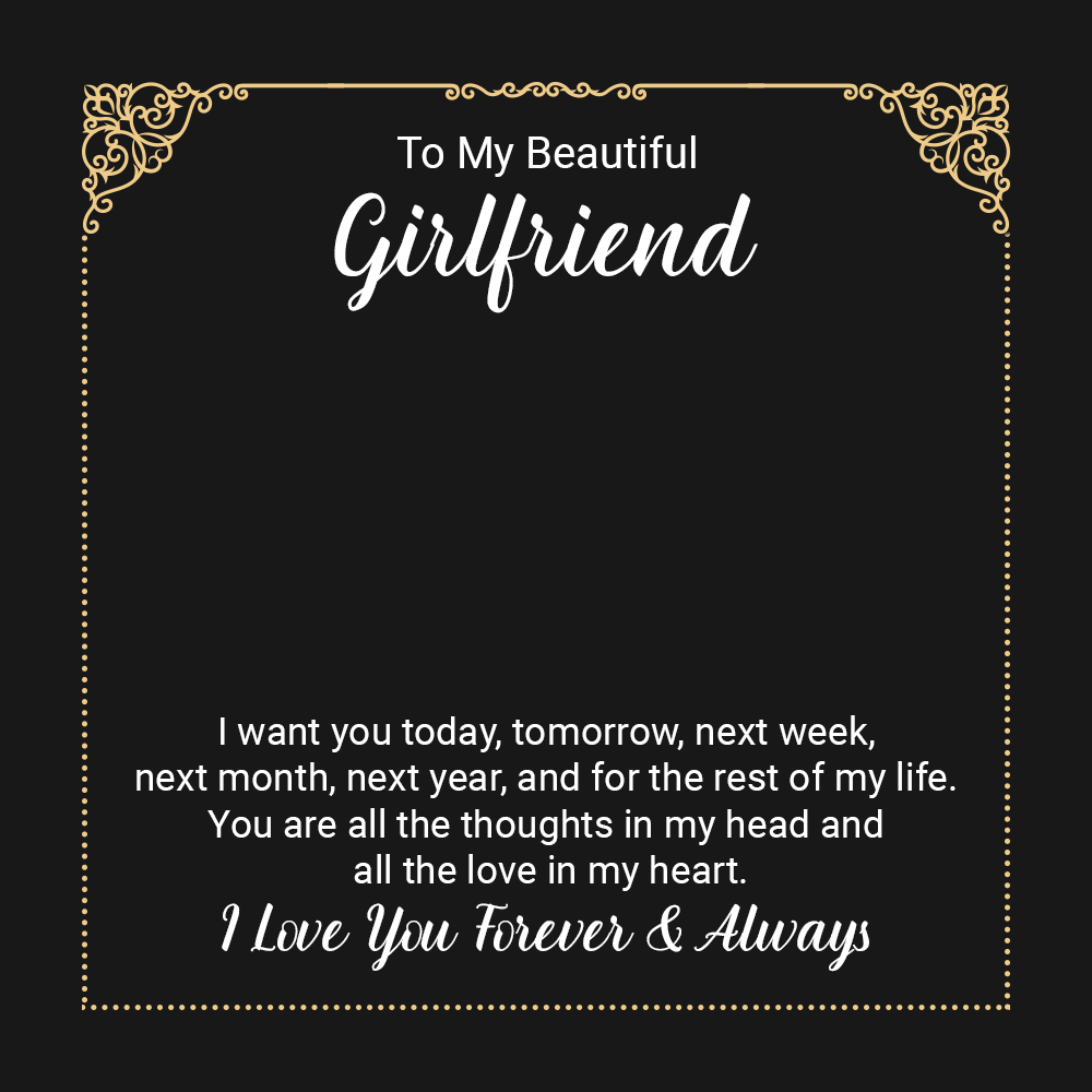 To My Beautiful Girlfriend Message Card