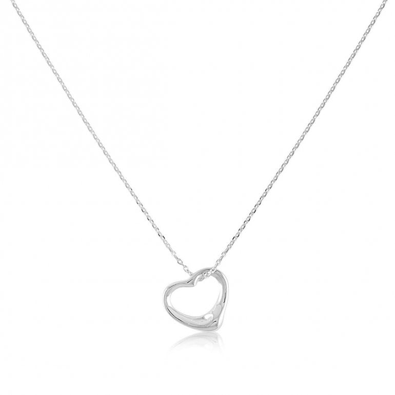 Delicate Heart Necklace Sterling Silver