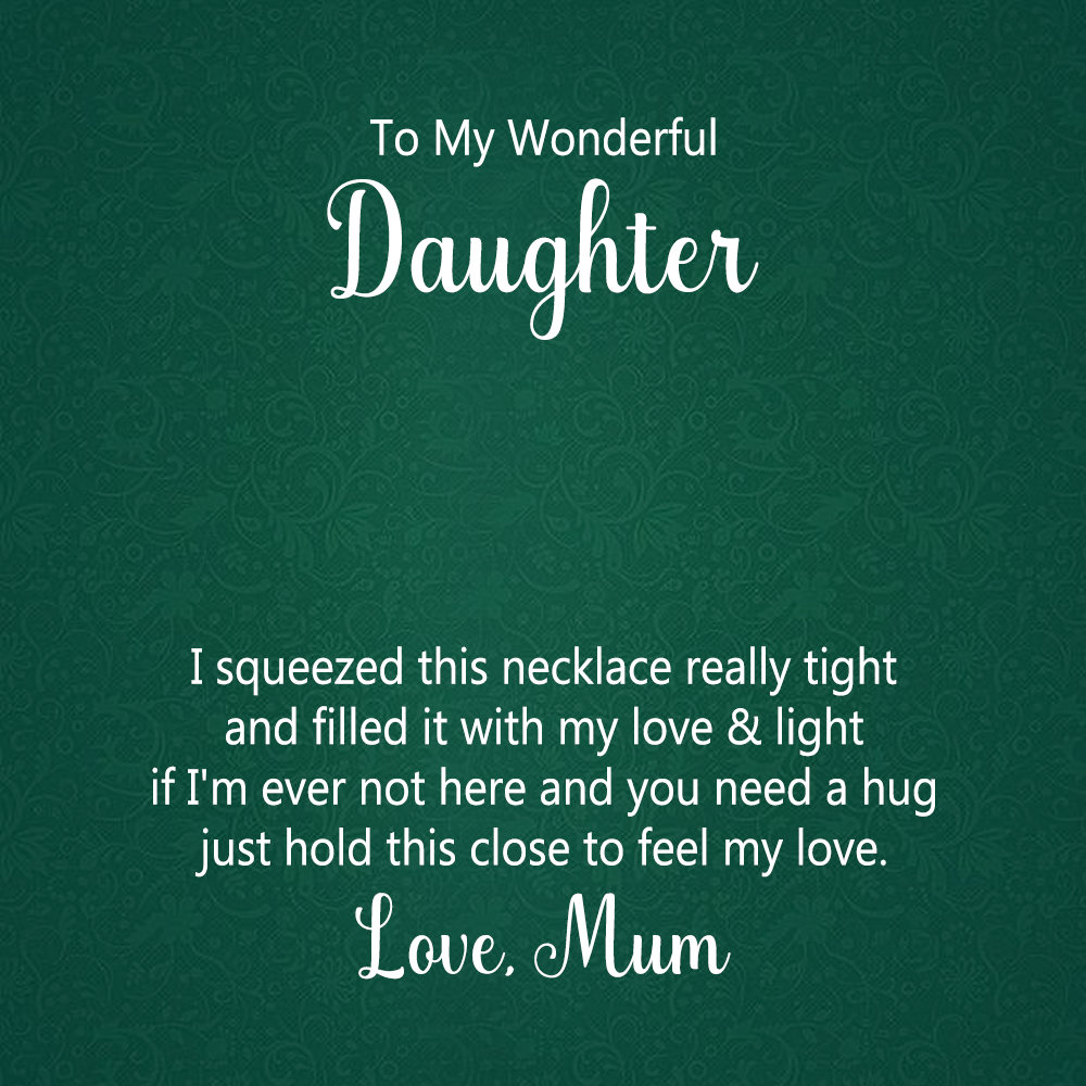 To My Wonderful Daughter From Mum Message Card