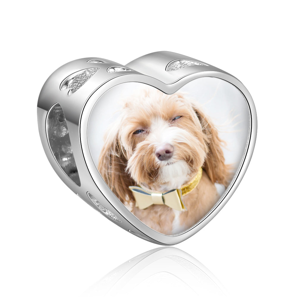 Custom Photo Bracelet Charm - Dog Design