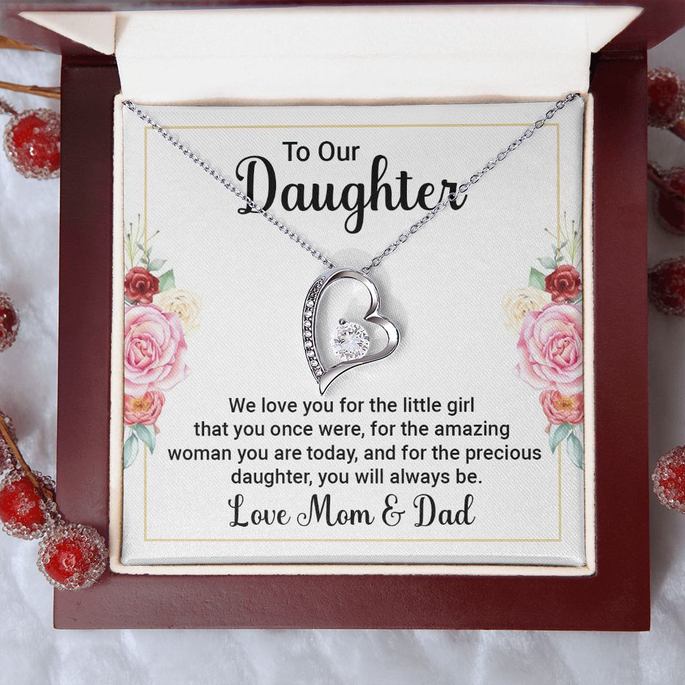 Forever Love Necklace To Our Daughter From Mom and Dad