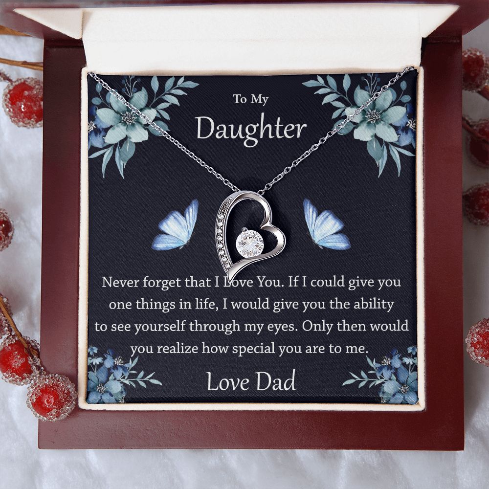 To My Daughter Never Forget That I Love You Necklace