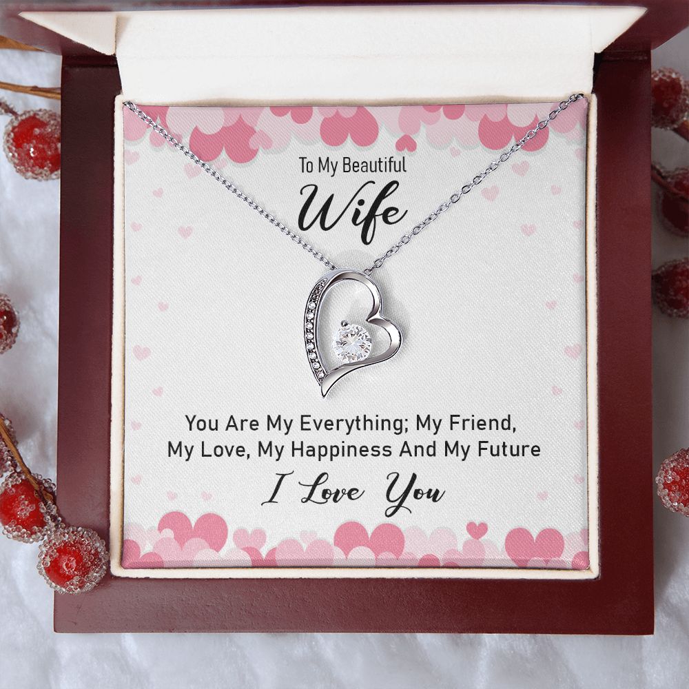 Forever Love Necklace To Wife Message Card