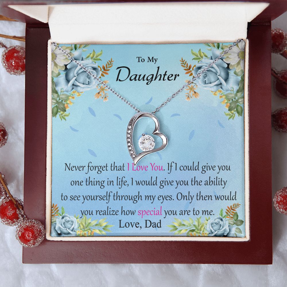 To My Daughter Never Forget That I Love You Necklace
