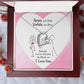 Roses are Red Violets Are Blue Message Card Necklace for Love