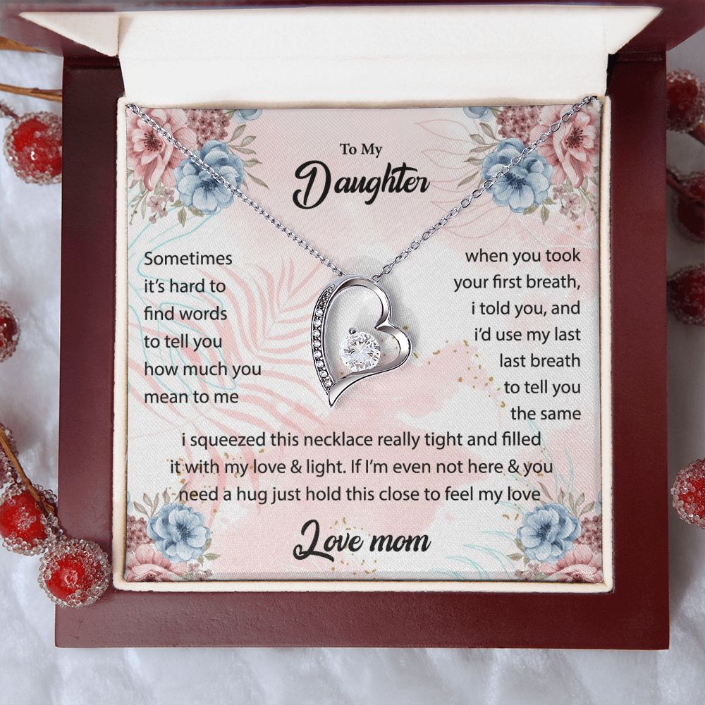 To My Daughter Forever Love Necklace
