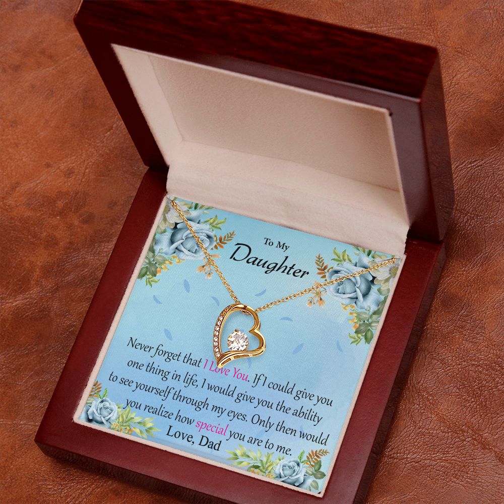 To My Daughter Never Forget That I Love You Necklace
