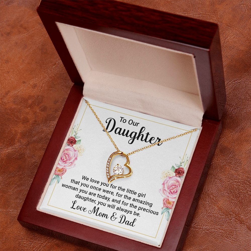 Forever Love Necklace To Our Daughter From Mom and Dad