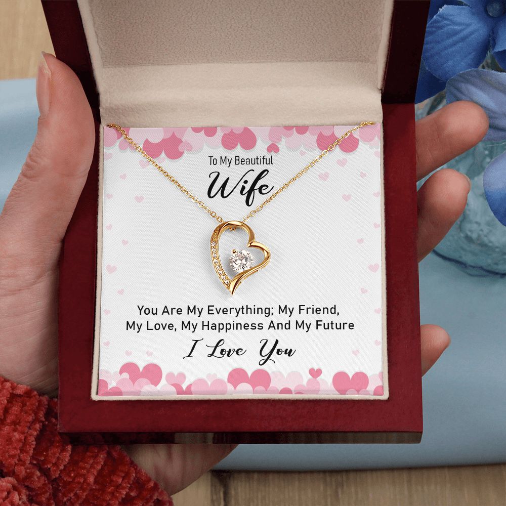 Forever Love Necklace To Wife Message Card