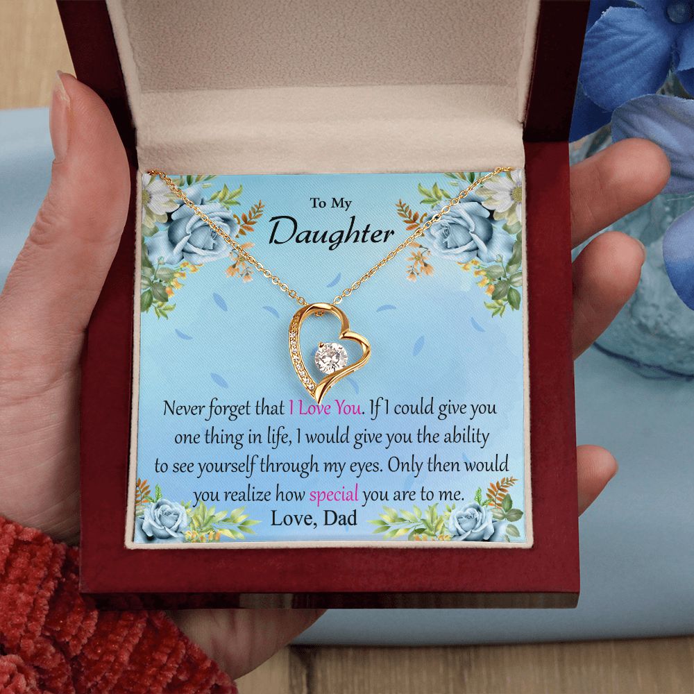 To My Daughter Never Forget That I Love You Necklace