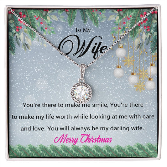 To My Wife Merry Christmas Necklace