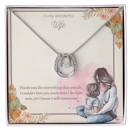 Elegant Lucky In Love Necklace for Wife