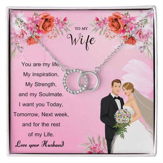 Perfect Pair Necklace To My Wife On Wedding Day